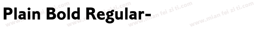 Plain Bold Regular字体转换